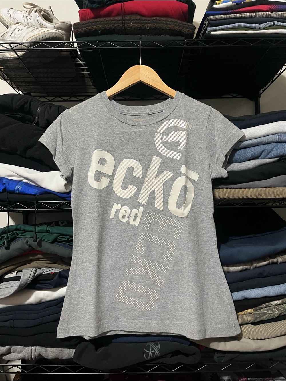 Ecko Unlimited Gray Logo Short-Sleeve Tee